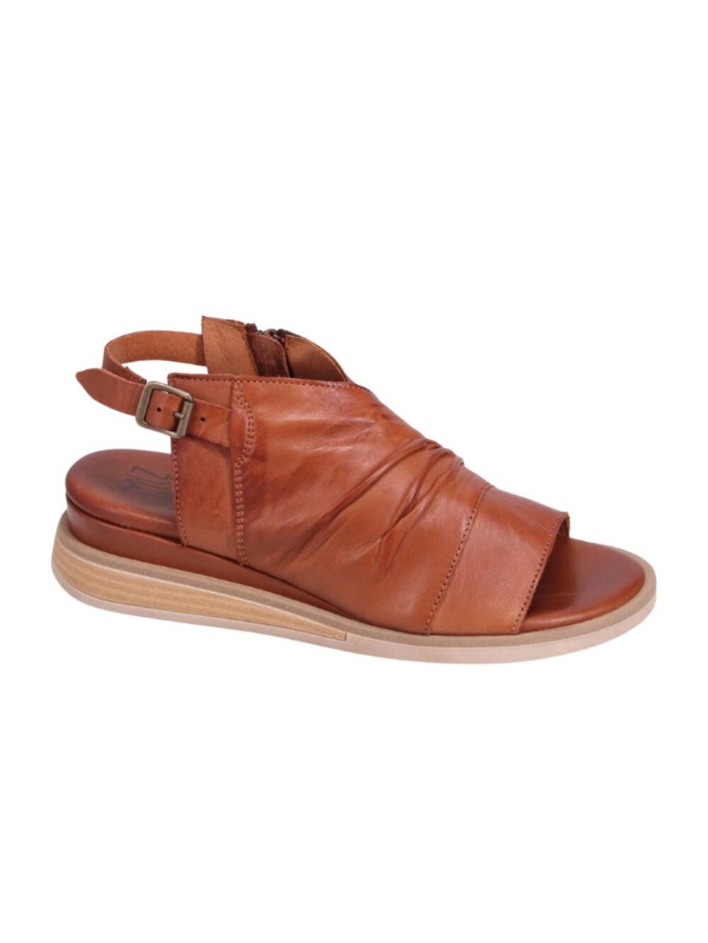 Miz Mooz "Conor" Brown Leather Slingback Sandals, Size 40 (US 9-9.5)